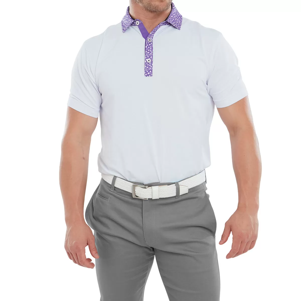 Discount FootJoy Men's Tossed Tulip Trim Golf Polo Shirt
