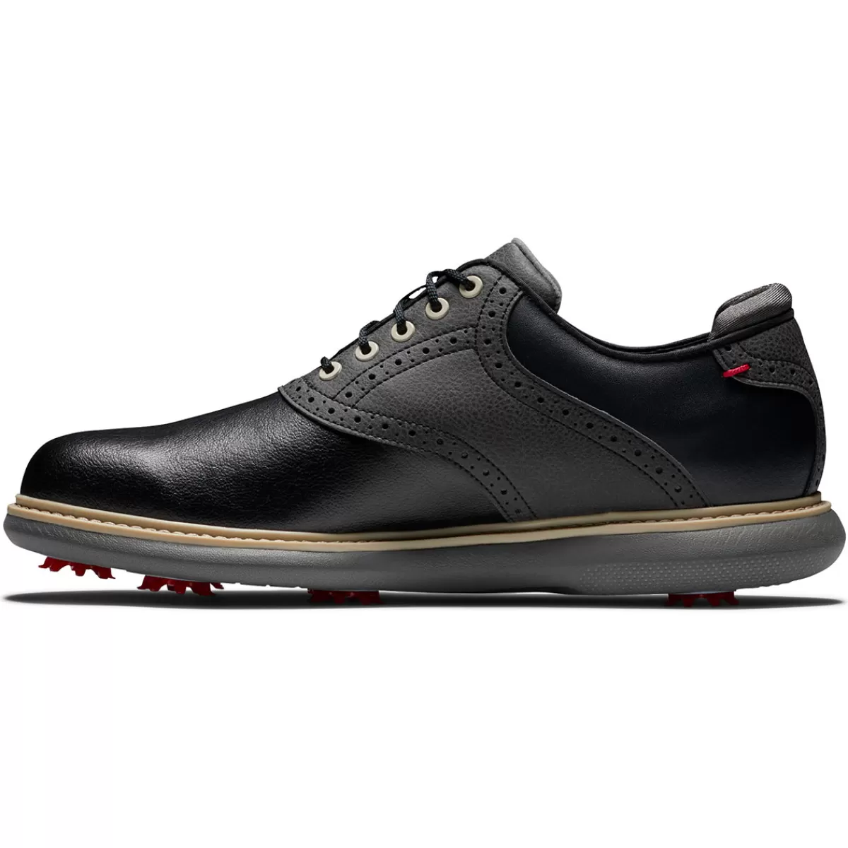 Shop FootJoy Men's Traditions Waterproof Spiked Golf Shoes Black