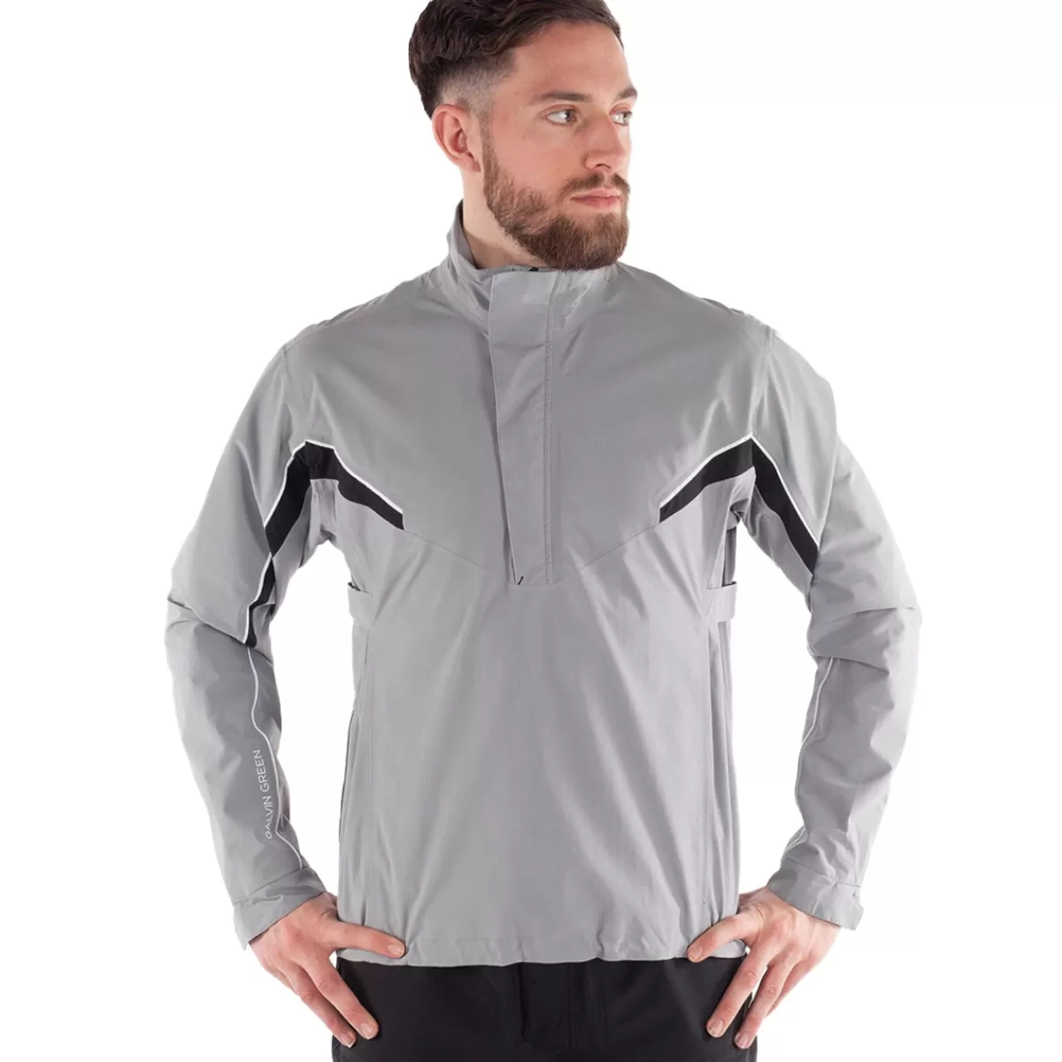 Hot Galvin Green Men's Abe Waterproof Golf Jacket Sharkskin/Black/White