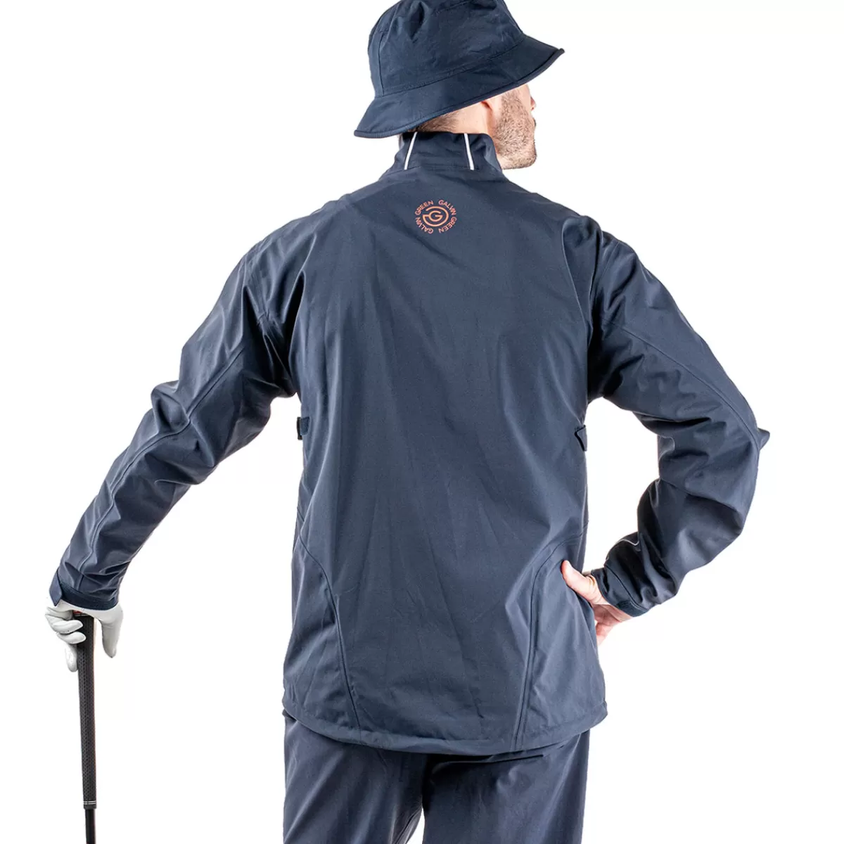 Store Galvin Green Men's Albert Waterproof Golf Jacket White/Navy/Orange