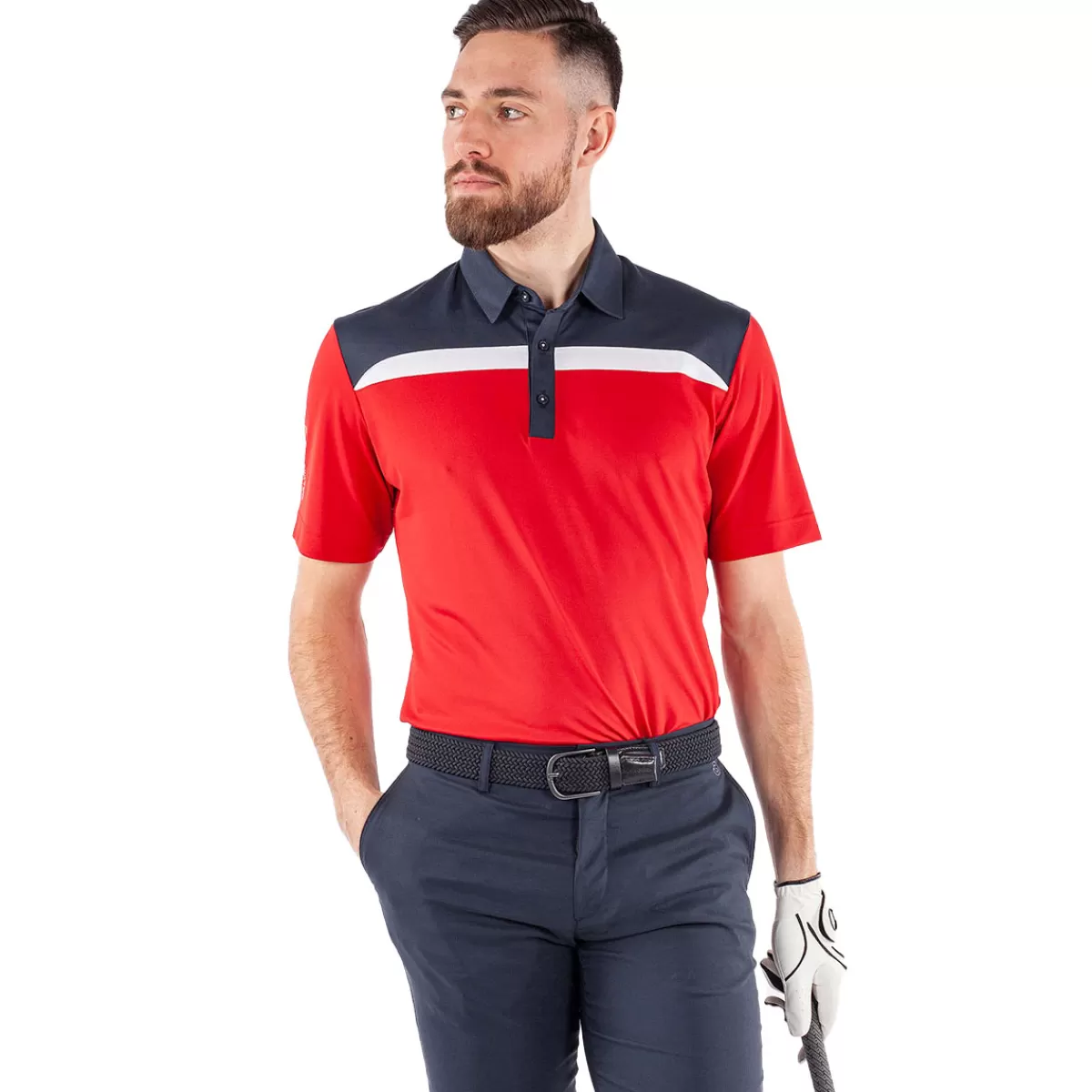 Hot Men's Mapping Stretch Golf Polo Shirt Men Men's Golf Polo Shirts
