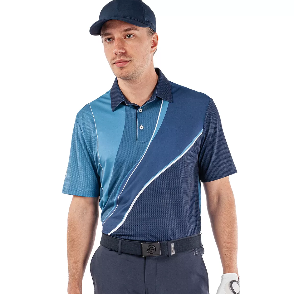 Flash Sale Galvin Green Men's Mico Golf Polo Shirt Ensign Blue/Niagra Blue/Navy