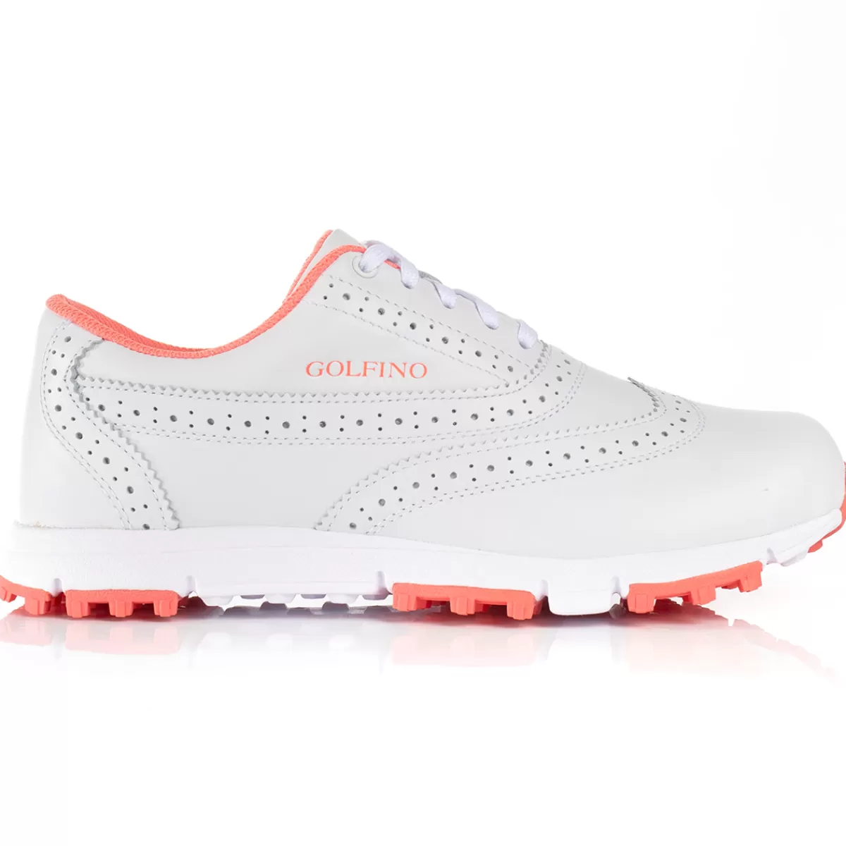 Cheap GOLFINO Ladies Aurora Waterproof Spikeless Golf Shoes White/Pink