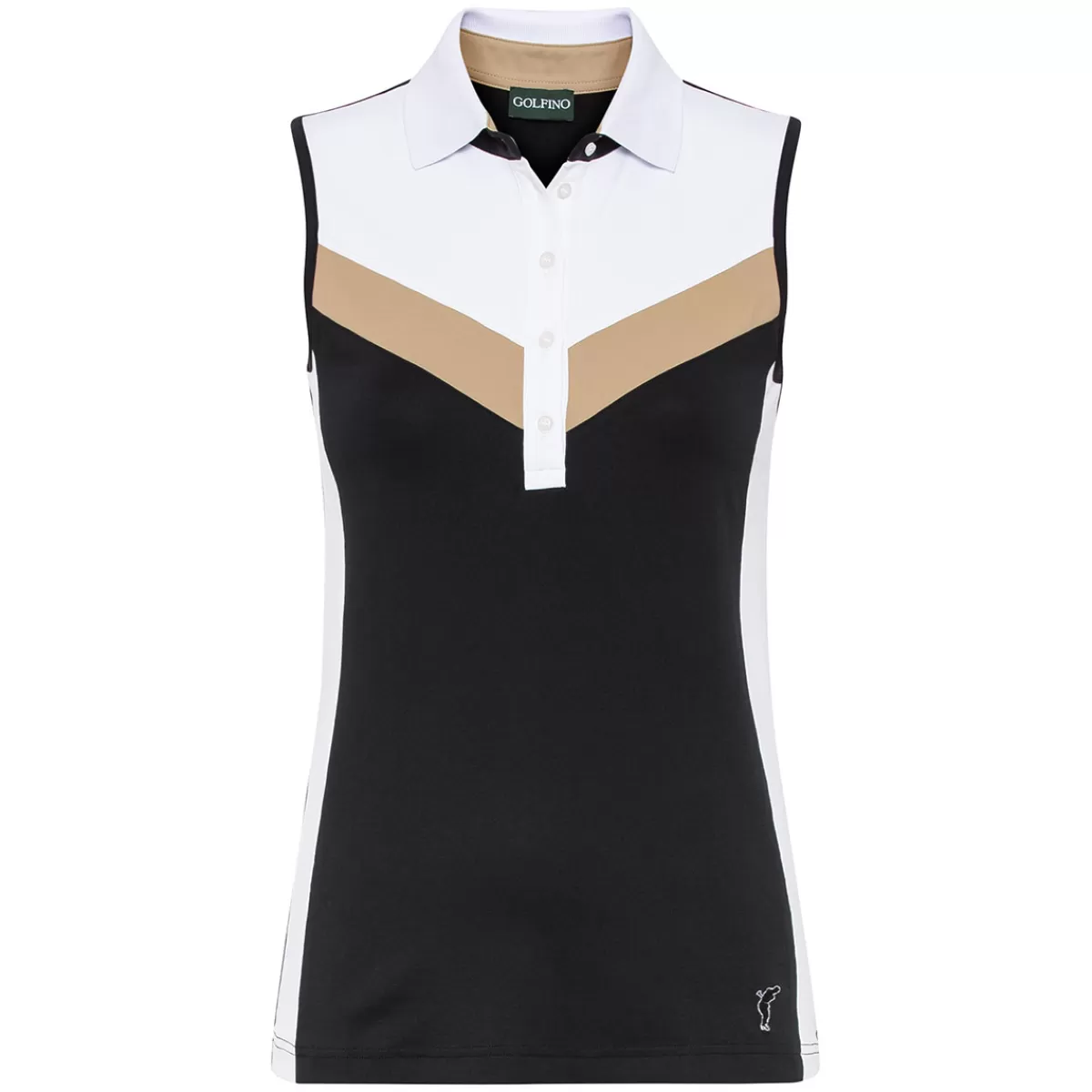 Store GOLFINO Ladies Dune Sleeveless Golf Polo Shirt Optic White