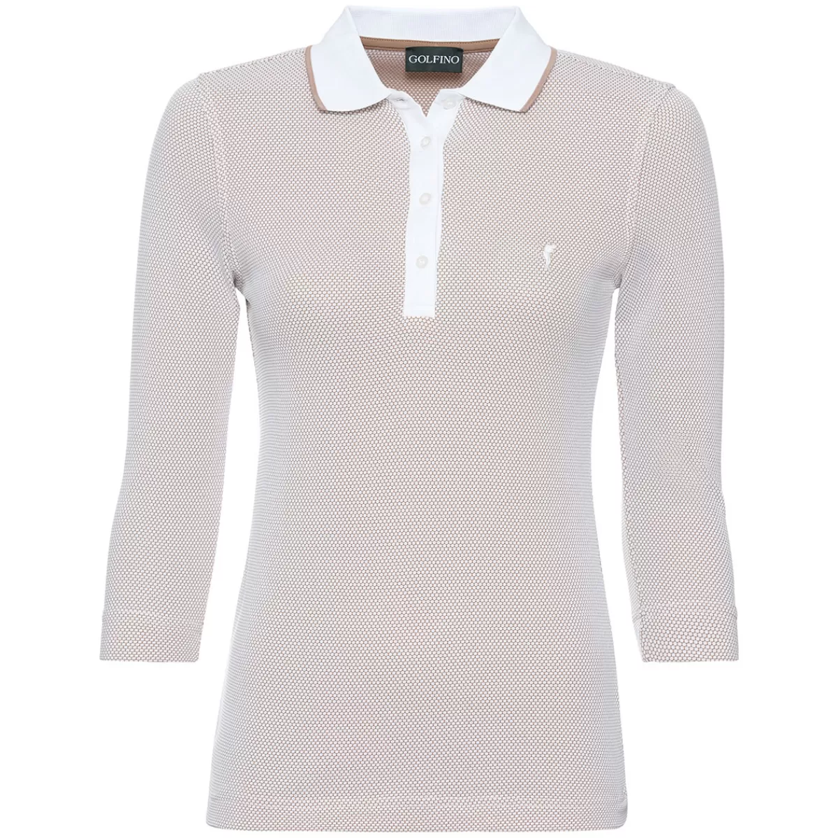 Best Sale GOLFINO Ladies Mercedes Golf Polo Shirt Pearl