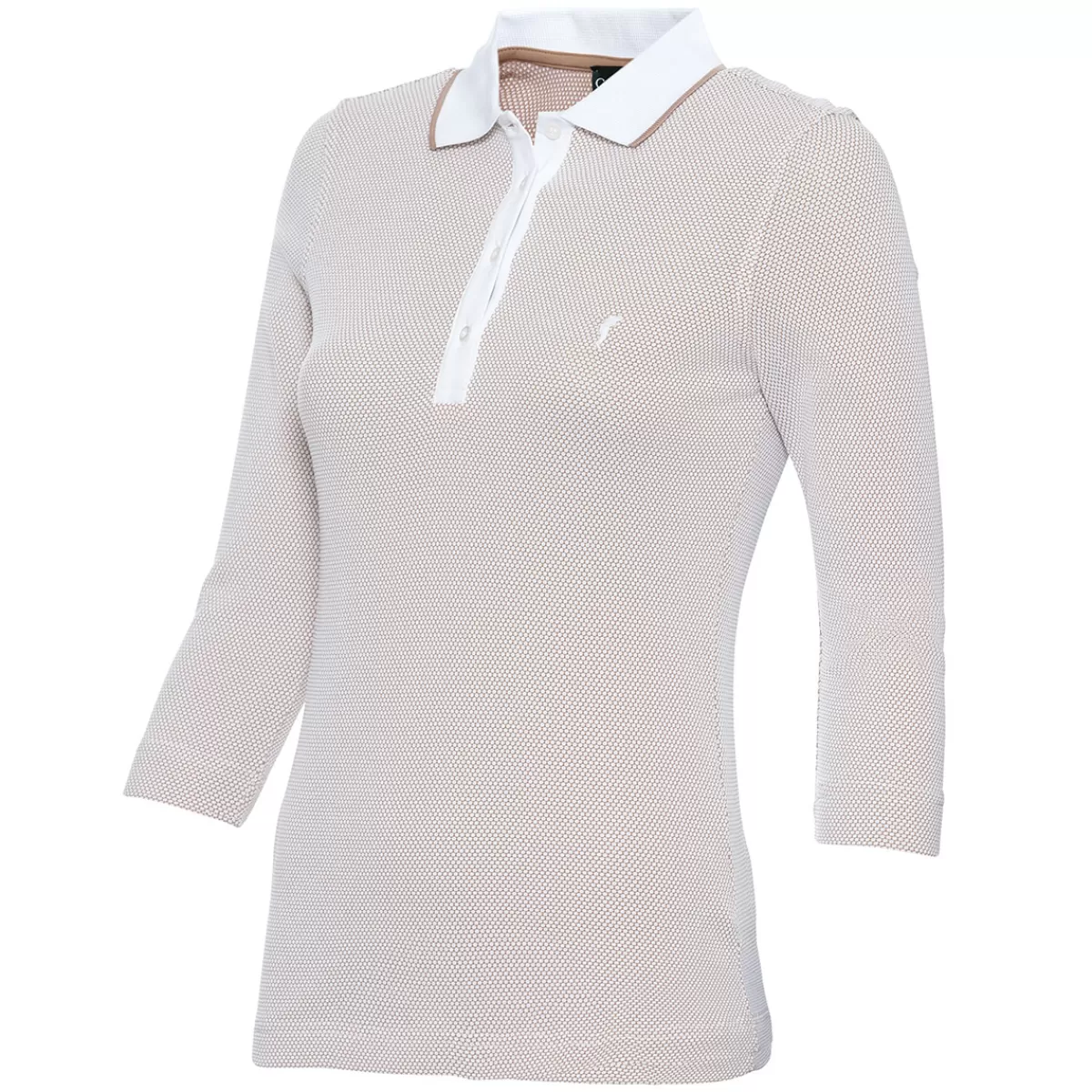 Best Sale GOLFINO Ladies Mercedes Golf Polo Shirt Pearl
