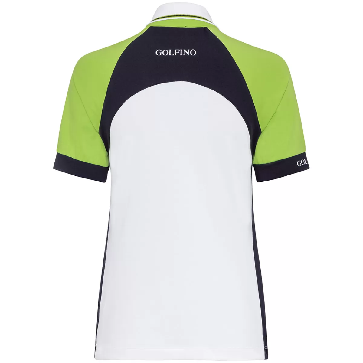 Store GOLFINO Ladies Shoulder Block Golf Polo Shirt Optic White