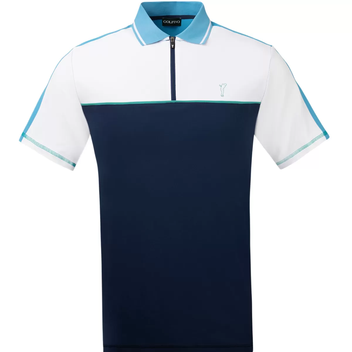 Store GOLFINO Men's Colour Zip Golf Polo Shirt