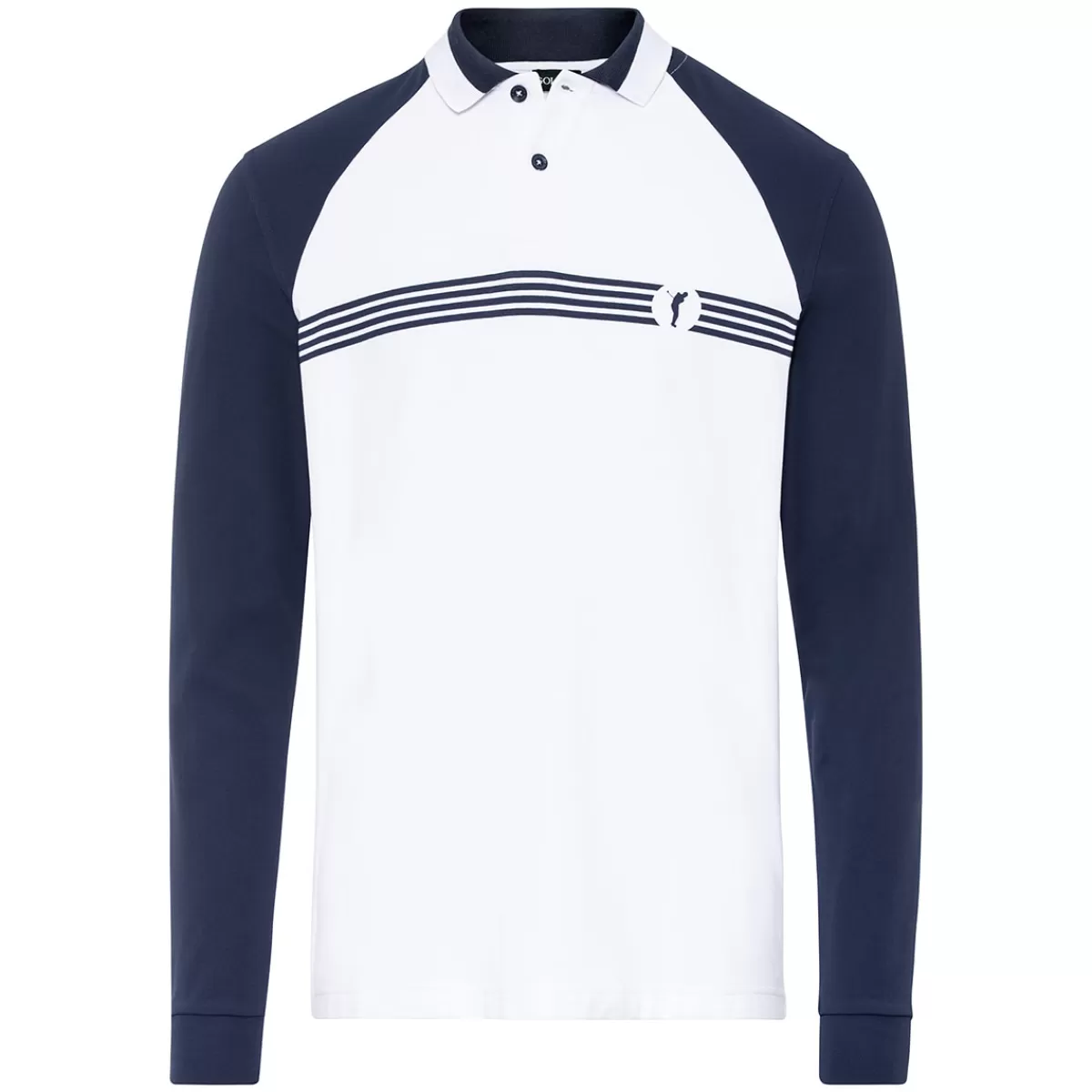 Cheap GOLFINO Men's Living Graphic Golf Polo Shirt White/Night Shadow