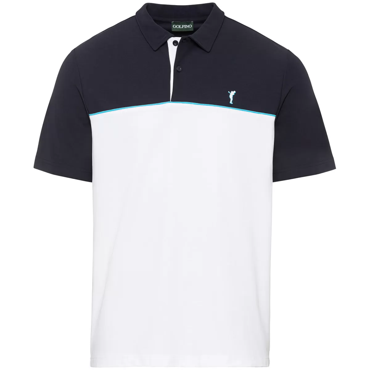 Cheap GOLFINO Men's Solid Performance Moisture Golf Polo Shirt Navy Blue