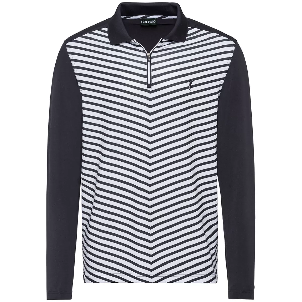 Flash Sale Men's Striped Long Sleeve Golf Polo Shirt Men Men's Golf Polo Shirts