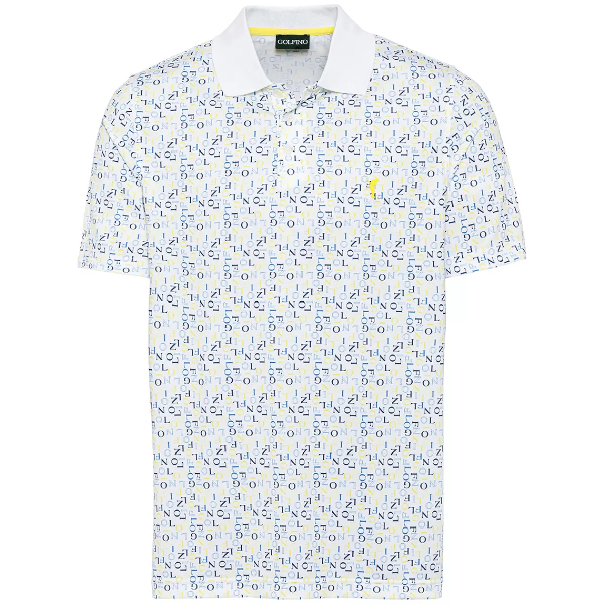 Online Men's Typo All-Over Golf Polo Shirt Men Men's Golf Polo Shirts