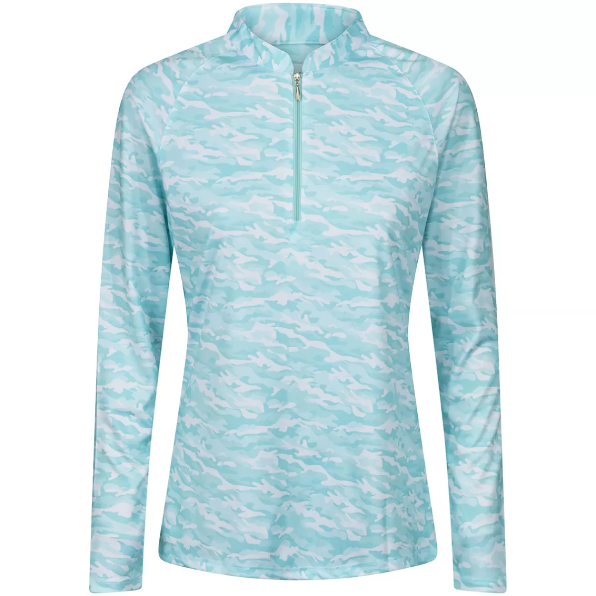 Online Greg Norman Camo Print Quarter Zip Ladies Midlayer