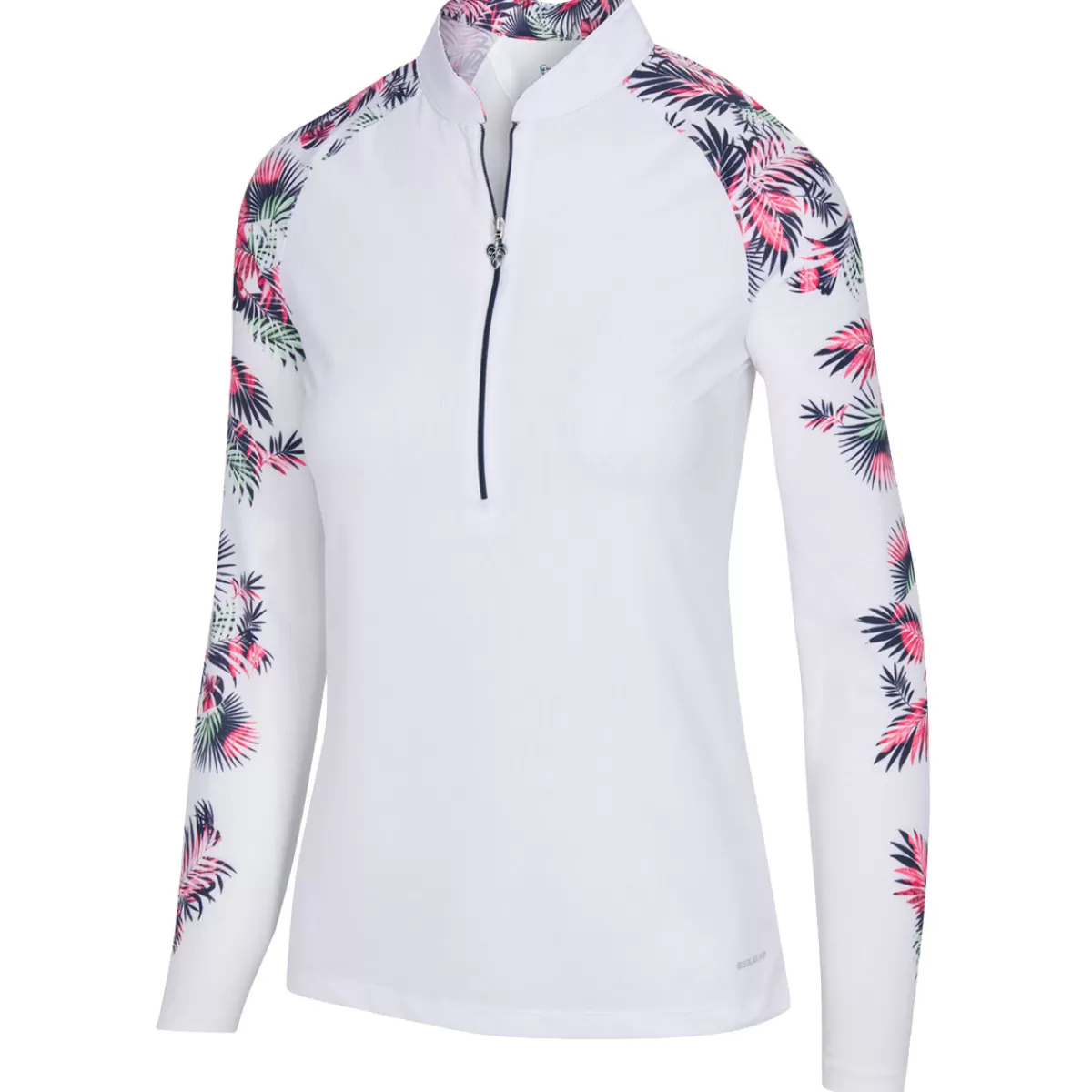 Store Greg Norman Ladies Calypso Half-Zip Golf Mid Layer White