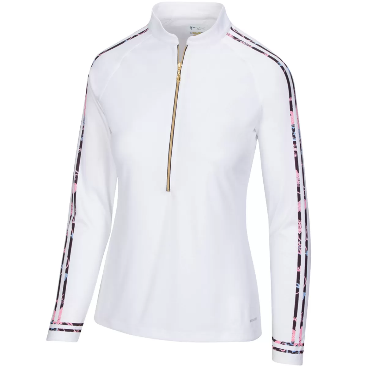 Shop Greg Norman Ladies Monarch Half Zip Golf Midlayer White
