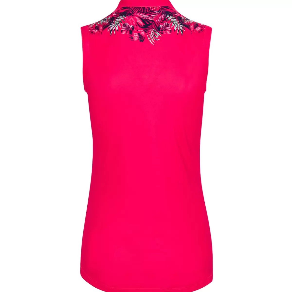 Sale Greg Norman Ladies Paradise Sleeveless Golf Polo Shirt Strawberry