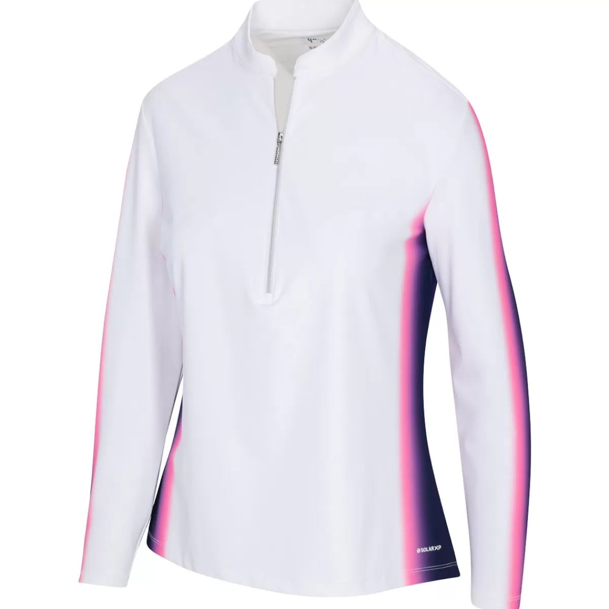 Clearance Greg Norman Ladies Salvador Half Zip Golf Mid Layer White