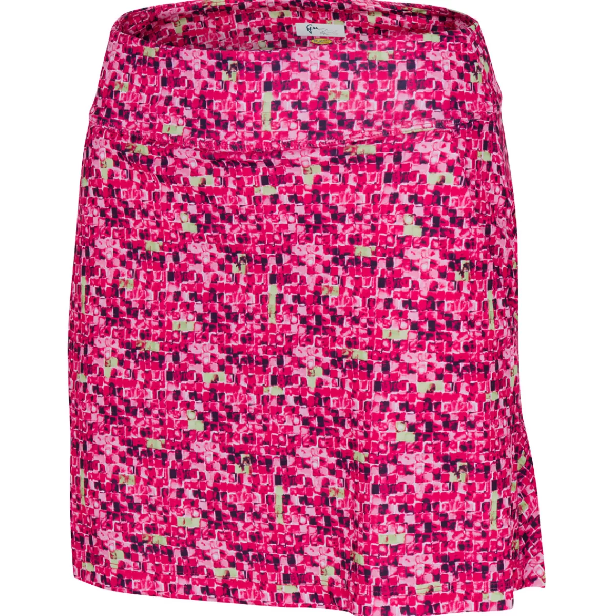 Best Sale Greg Norman Ladies Tile Print Pull-On Golf Skort