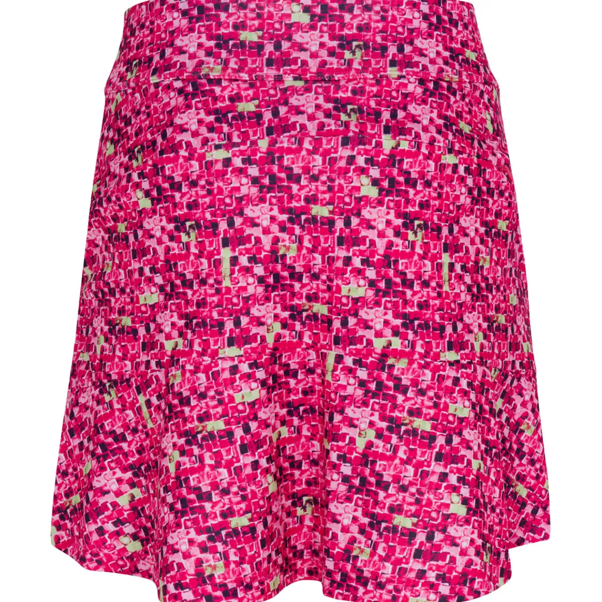 Best Sale Greg Norman Ladies Tile Print Pull-On Golf Skort