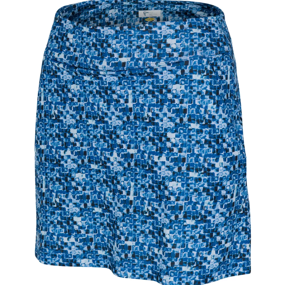Best Sale Greg Norman Ladies Tile Print Pull-On Golf Skort