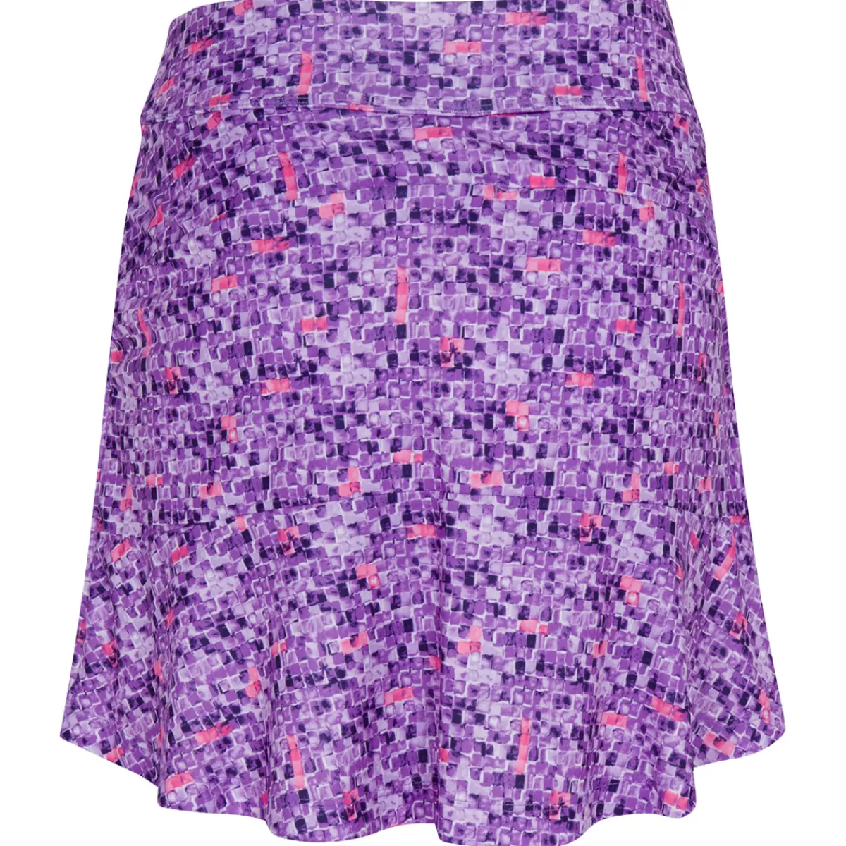 Best Sale Greg Norman Ladies Tile Print Pull-On Golf Skort