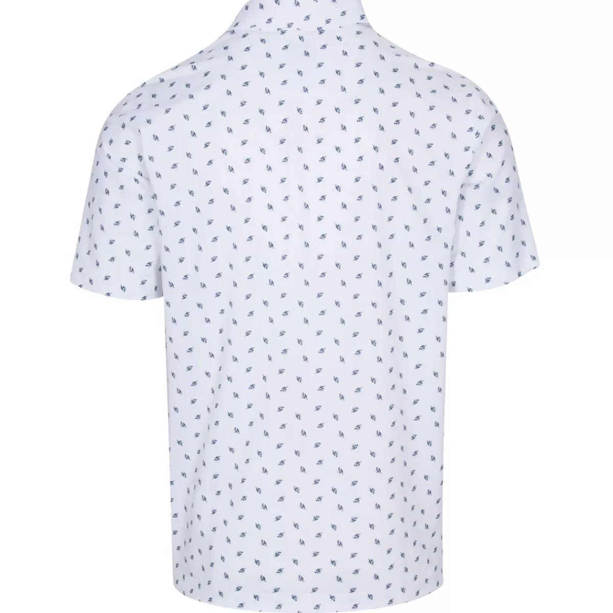 Store Greg Norman Men's Butterfly Fish Golf Polo Shirt White