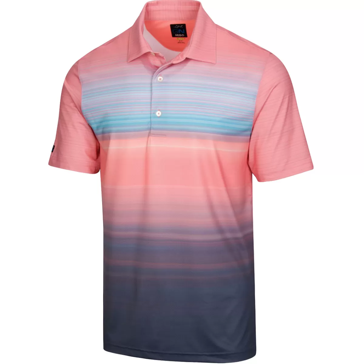 Store Greg Norman Men's Captiva Stretch Golf Polo Shirt Sunset