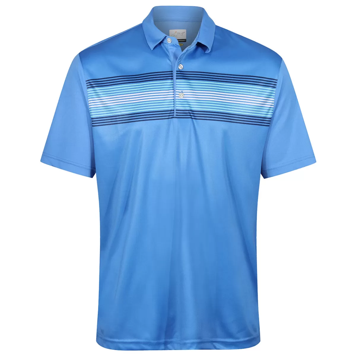 New Men's Engineered Chest Stripe Golf Polo Shirt Men Men's Golf Polo Shirts