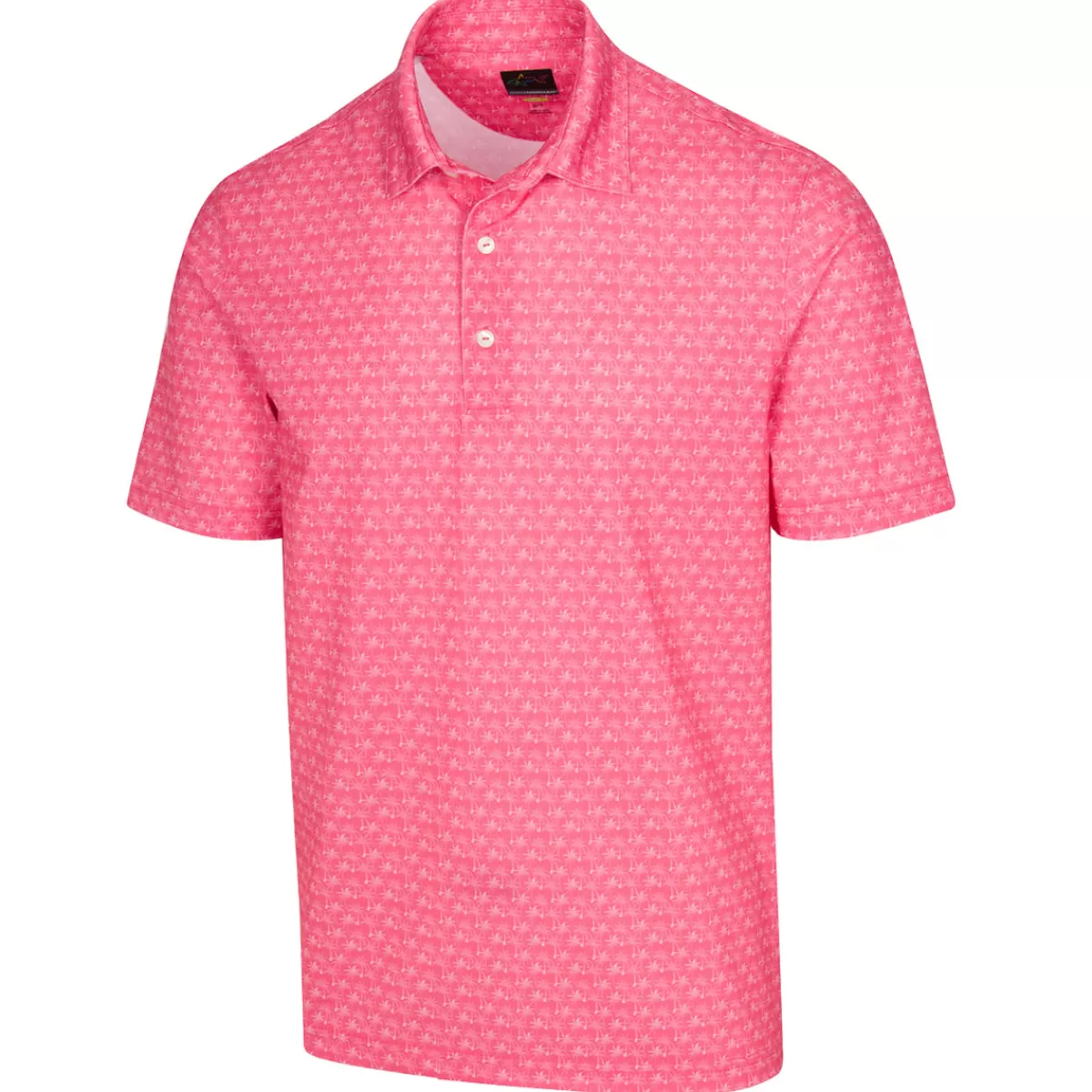 Outlet Greg Norman Men's Freedom Micro Pique Palm Print Golf Polo Shirt