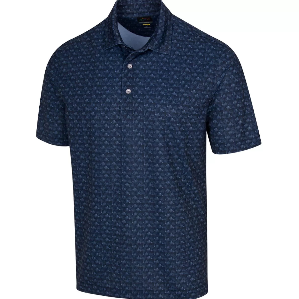 Outlet Greg Norman Men's Freedom Micro Pique Palm Print Golf Polo Shirt