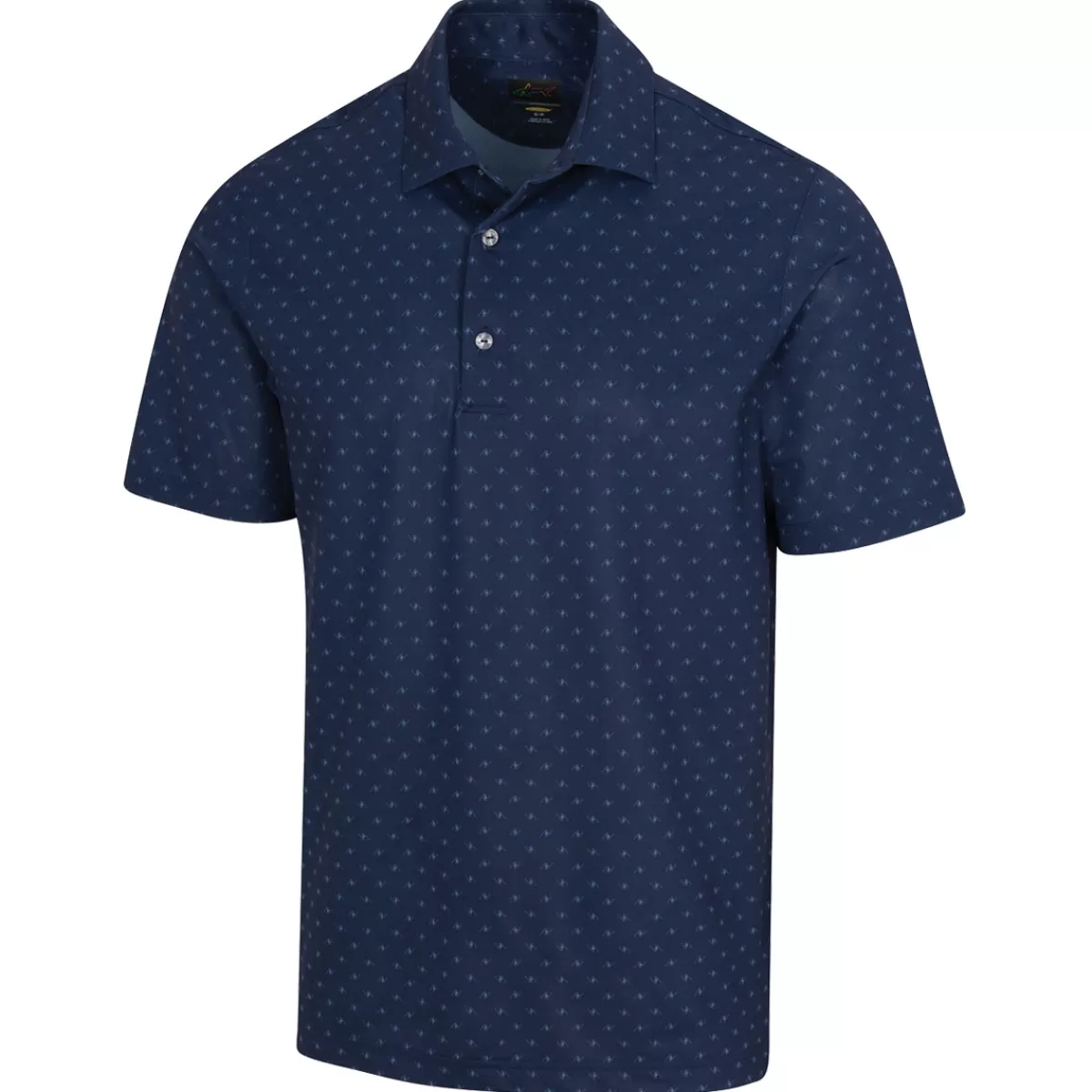 Best Greg Norman Men's Freedom Micro Pique Spinner Print Golf Polo Shirt