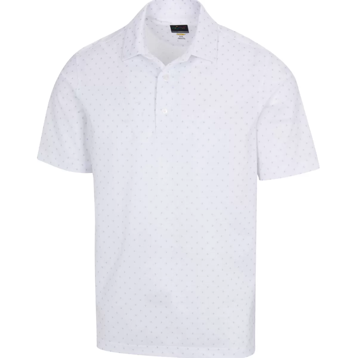 Online Men's Freedom Micro Pique Spinner Print Golf Polo Shirt Men Men's Golf Polo Shirts