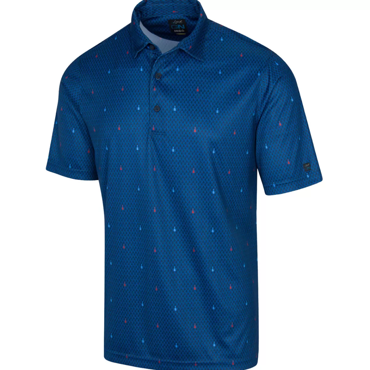 Store Greg Norman Men's Guitar Foulard Ml75 Golf Polo Shirt Liberty Blue