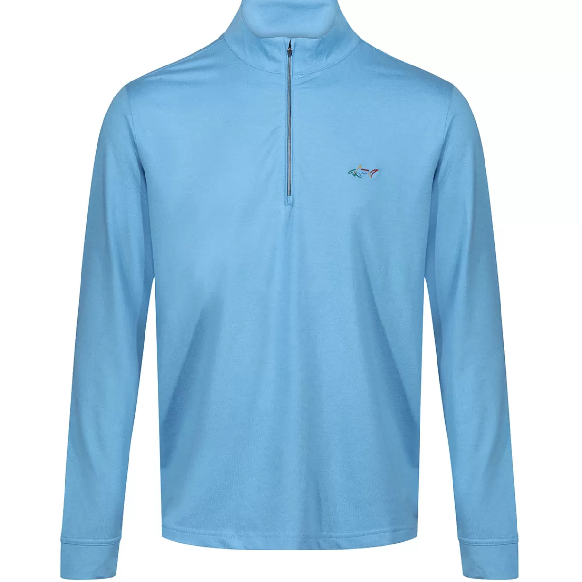 Store Men's Heathered Half Zip Mock Golf Midlayer Men Men's Golf Sweaters