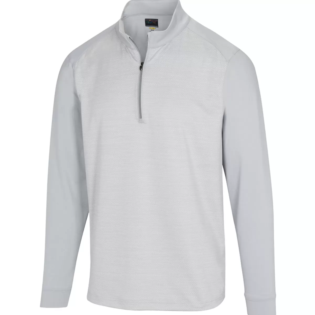 Hot Men's Long Sleeve Dimple Half Zip Golf Midlayer Men Men's Golf Sweaters