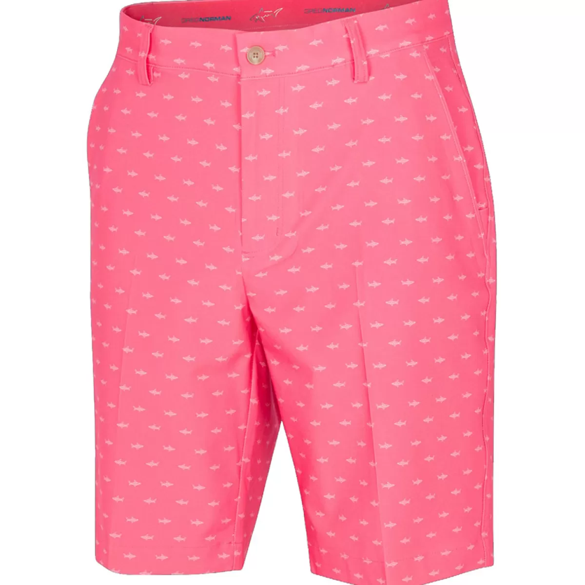 Best Men's Microlux Hybrid Shark Print Golf Shorts Men Men's Golf Shorts