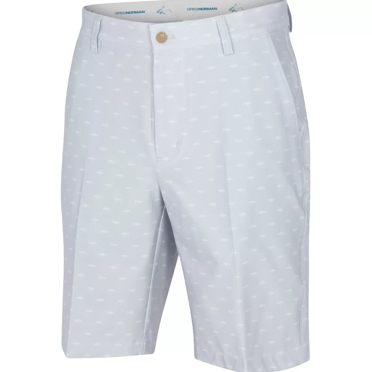 Hot Men's Microlux Hybrid Shark Print Golf Shorts Men Men's Golf Shorts