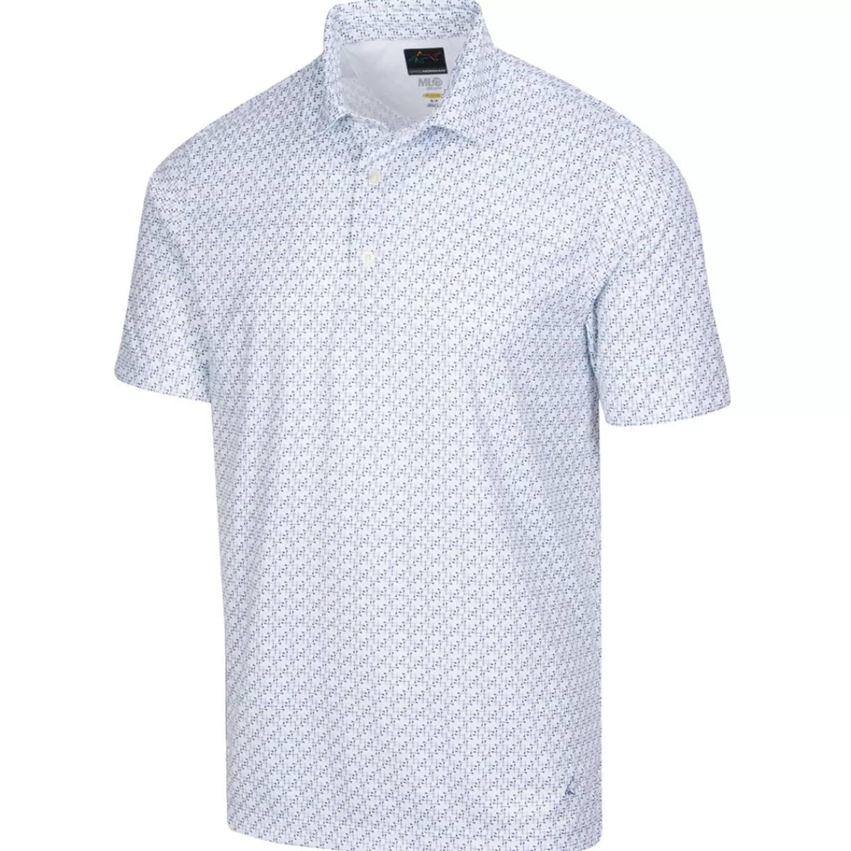 Outlet Men's Microlux Ml75 Iron Print Golf Polo Shirt Men Men's Golf Polo Shirts