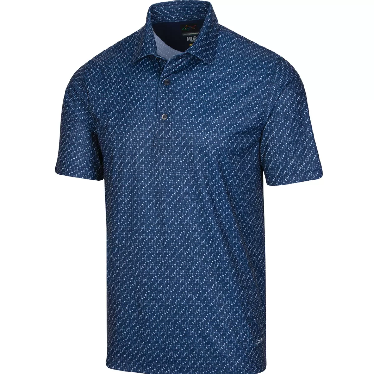 Outlet Men's Microlux Ml75 Iron Print Golf Polo Shirt Men Men's Golf Polo Shirts