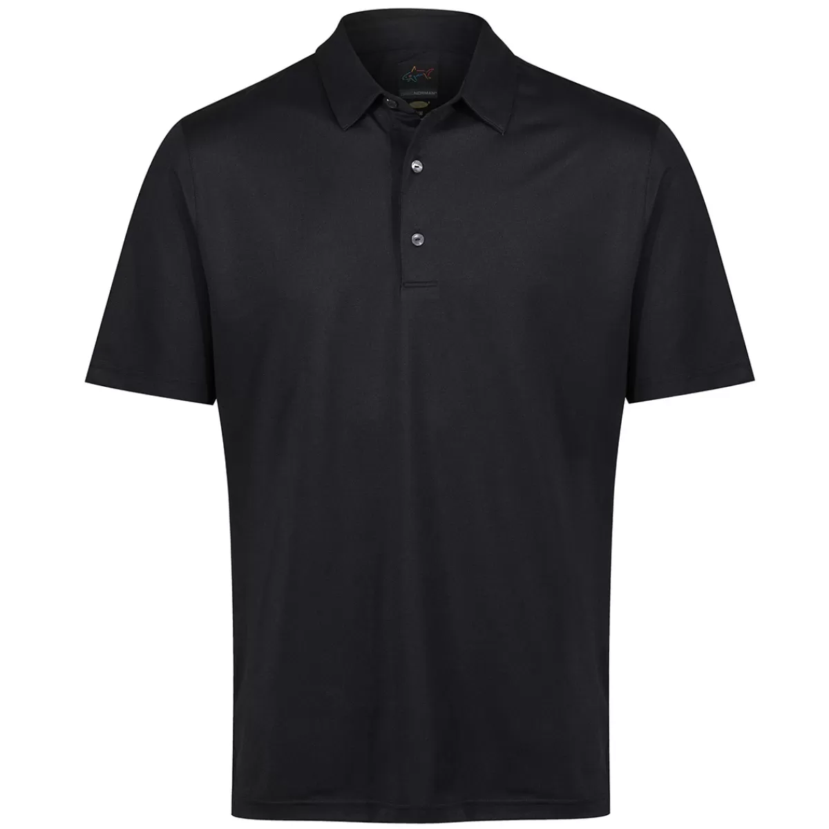 Store Greg Norman Men's Neck Logo Stretch Golf Polo Shirt