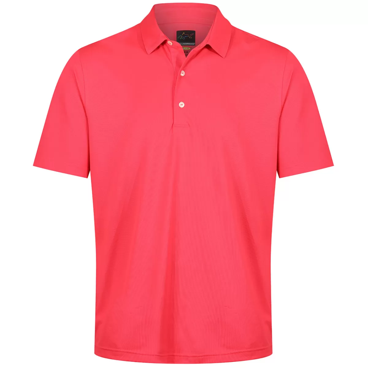 Store Greg Norman Men's Neck Logo Stretch Golf Polo Shirt