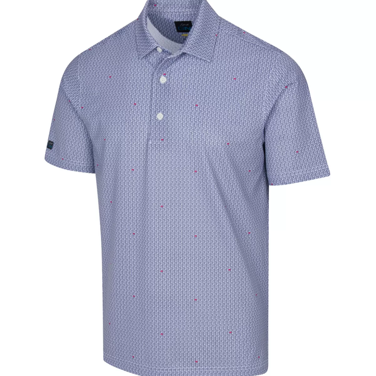 Cheap Greg Norman Men's Pie Foulard Golf Polo Shirt White