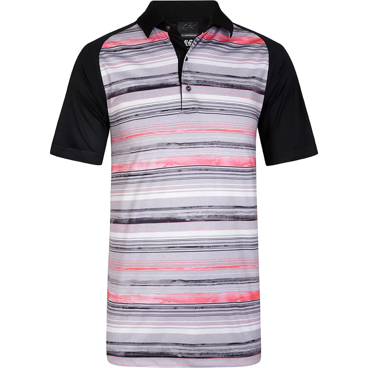 Online Men's Ring Of Fire Striped Golf Polo Shirt Men Men's Golf Polo Shirts