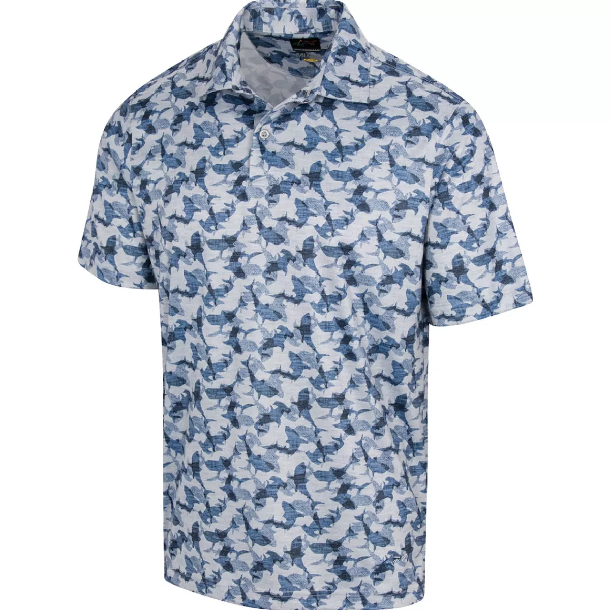 Outlet Greg Norman Men's Shark Shiver Polo Shirt Skydiver
