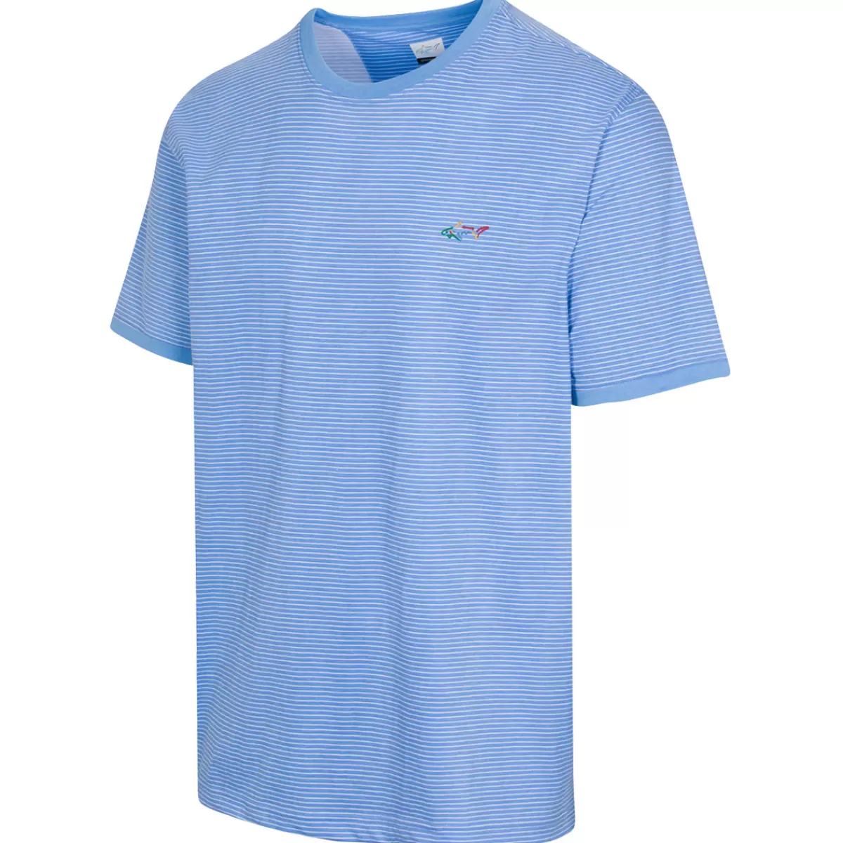 Cheap Men's Soft Cotton Stripe Golf T-Shirt Men Men's Golf T-Shirts