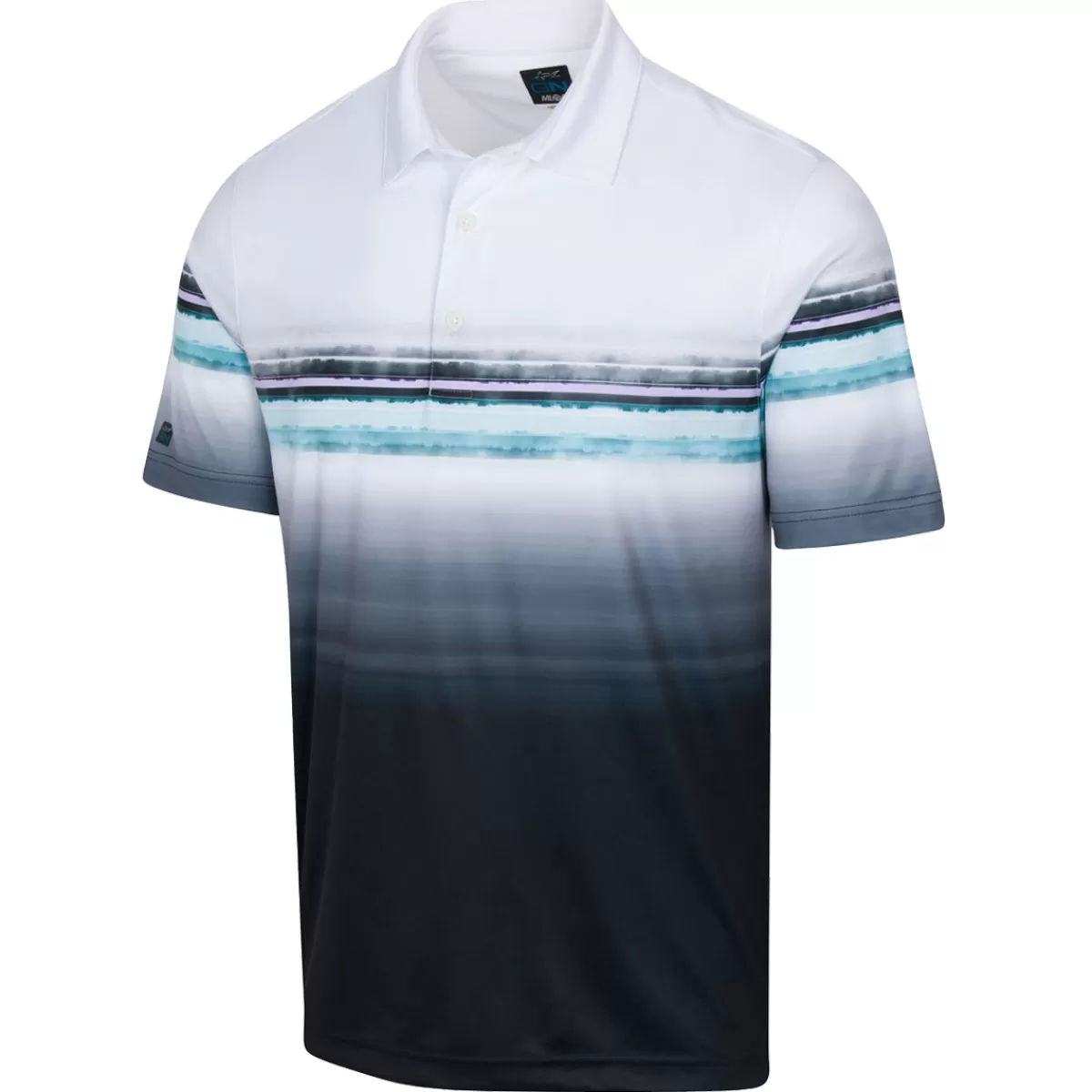 Hot Men's Tidal Stripe Ml75 Golf Polo Shirt Men Men's Golf Polo Shirts