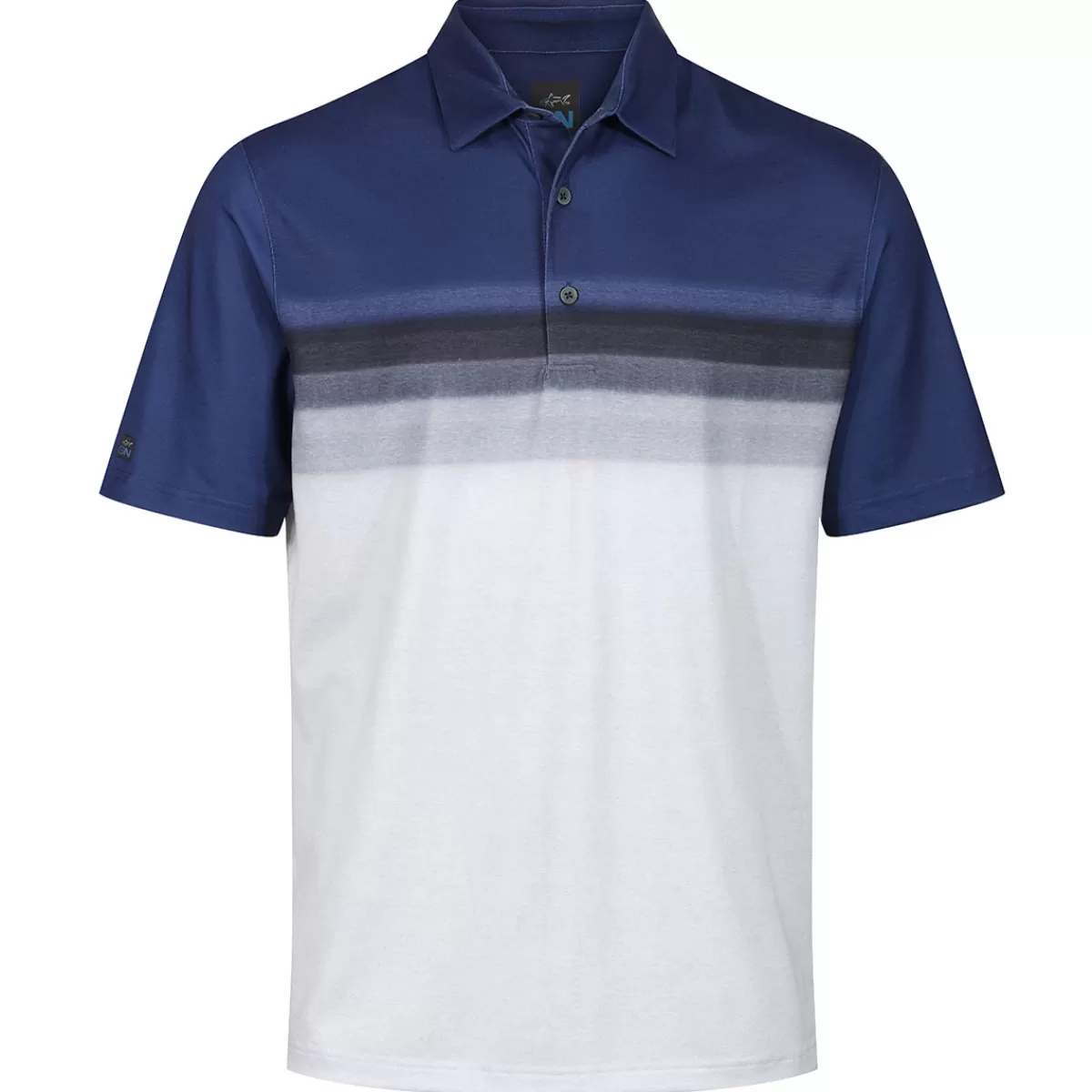 Shop Greg Norman Men's Timeless Golf Polo Shirt Medallion Blue