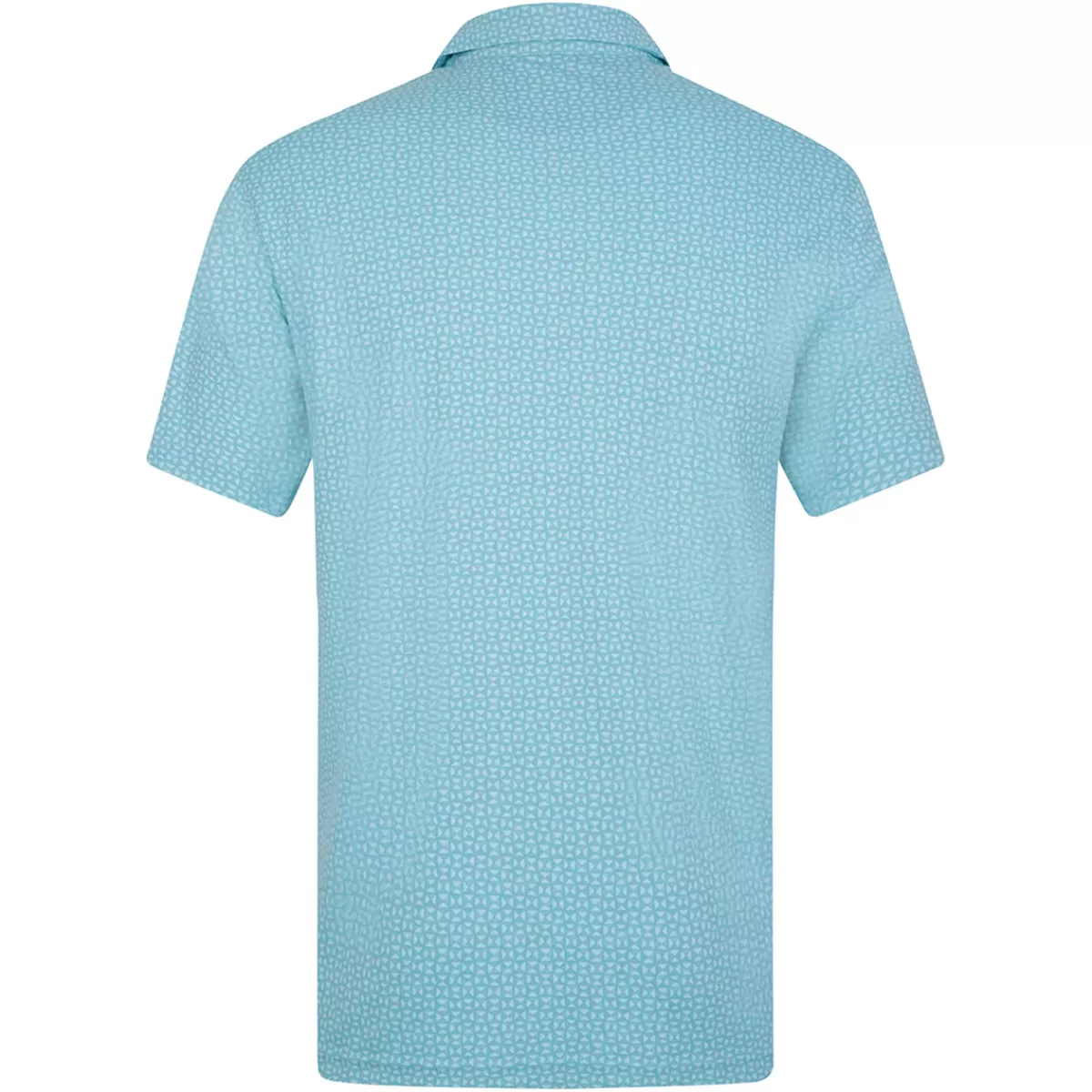 Cheap Greg Norman Men's Triangle Stretch Golf Polo Shirt Aqua Water