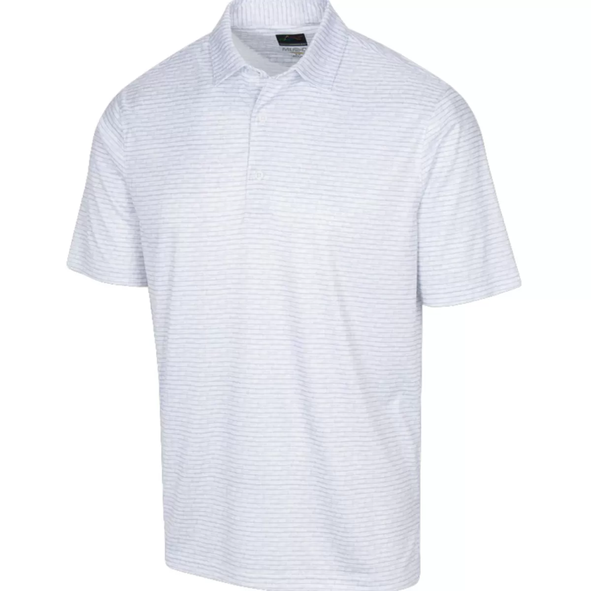 Best Greg Norman Ml75 Microlux Cart Print Golf Polo Shirt White