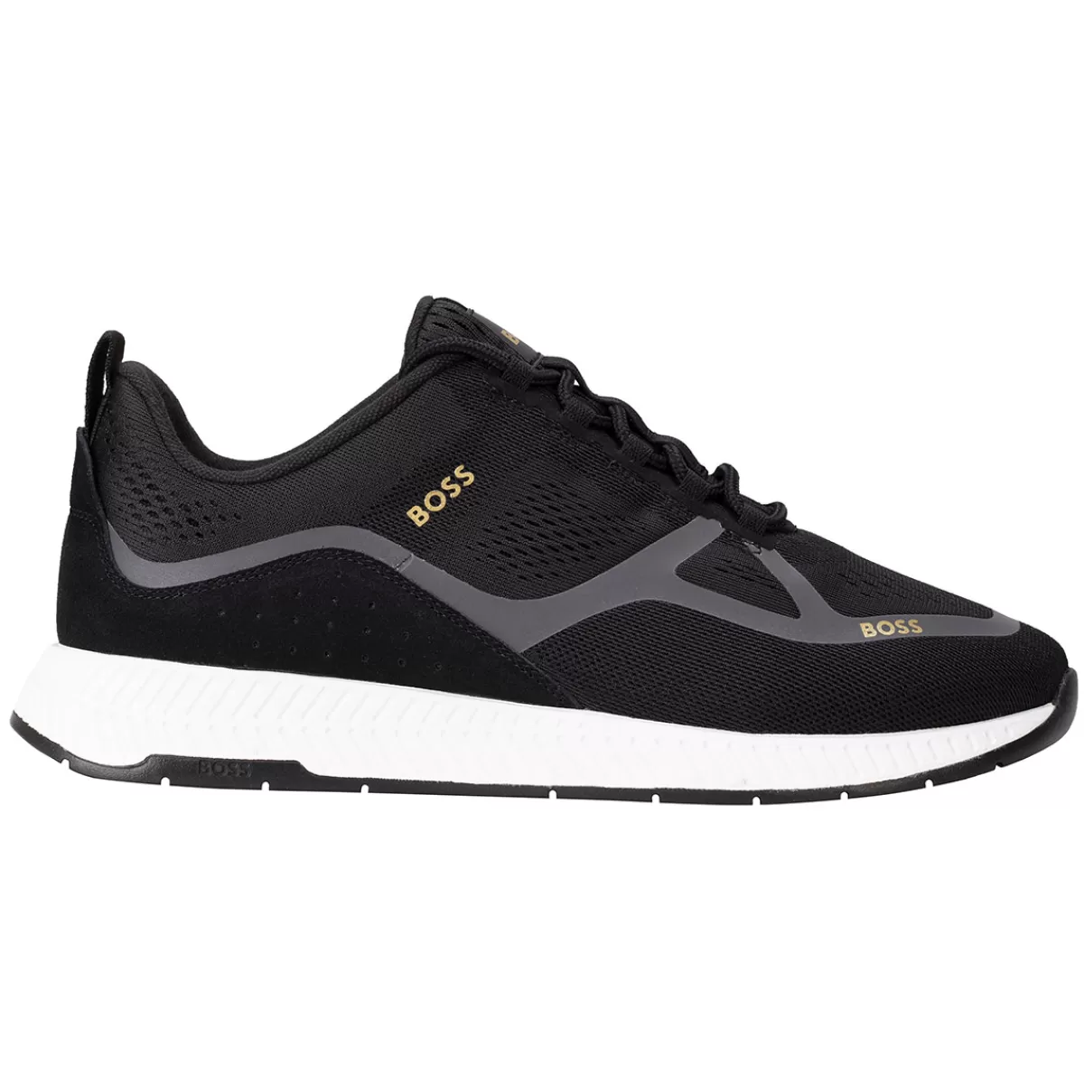 Discount Hugo Boss Men's Titanium Running-Style Eme1 Spikeless Golf Trainers Black